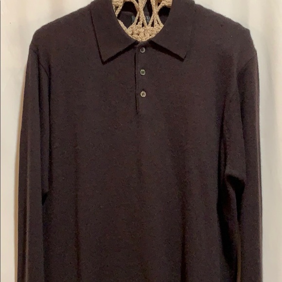 HAROLD POWELL CASHMERE SWEATER SZL ESPRESSO